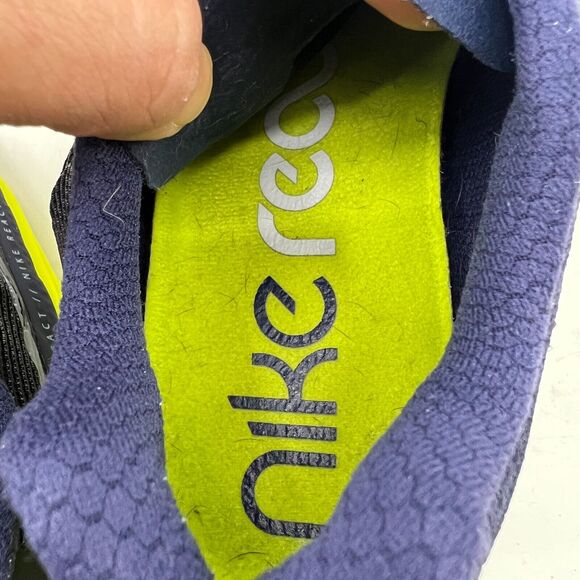 Nike Training Shoes Mens 8 React Metcon Turbo Blackened Blue Cyber Low Top - Picture 10 of 12